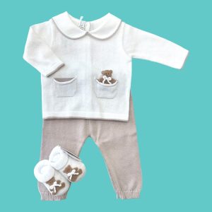 Completino e scarpe in filo di cotone