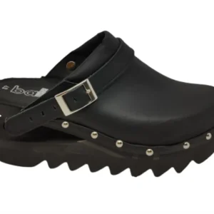 Zoccoli in legno con molla Baldo 25/13 Nero Punk