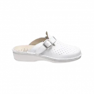 CIABATTE APIRO FORATO PELLE BIANCHE ECOSANIT