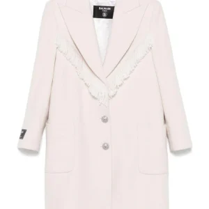 Balmain Kids cappotto con frange