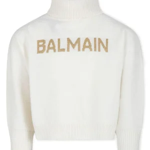 Balmain Kids maglione a collo alto