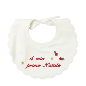 Bavaglino per neonata Marlù Couture natalizio