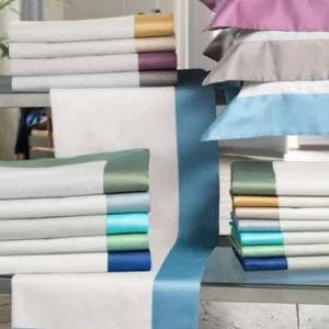 Lenzuola per Letto Singolo con Bordo Colorato