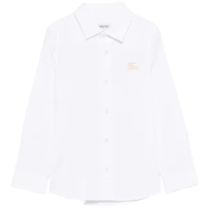 Burberry Kids camicia con ricamo