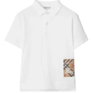 Burberry Kids polo con applicazione