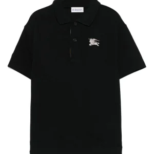 Burberry Kids polo con ricamo