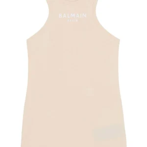 Canotta per bambina Balmain Kids con stampa