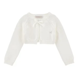 Cardigan per neonata Monnalisa con fiocco
