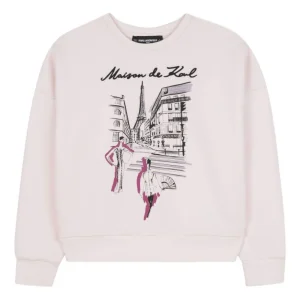 Felpa per bambina Karl Lagerfeld Kids con stampa