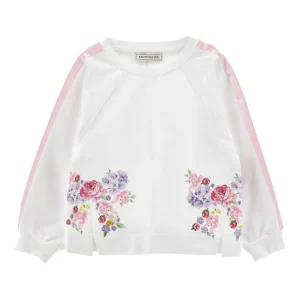 Felpa per bambina Monnalisa con fiori