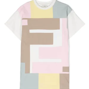 Fendi Kids abito con stampa
