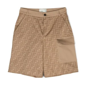Fendi Kids bermuda in gabardina
