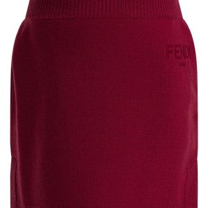 Gonna per bambina Fendi Kids con ricamo