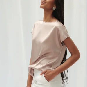 Blusa in raso di seta