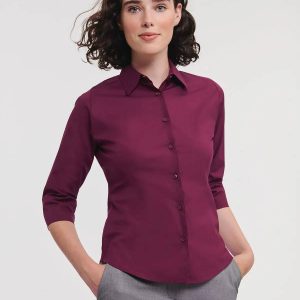 Ladies’ 3/4 Sleeve Easy Care Fitted Shirt