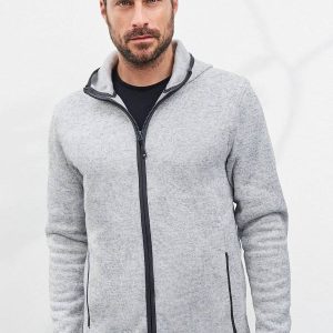 GIUBBOTTO JAMES&NICHOLSON MEN’S KNITTED FLEECE HOODY