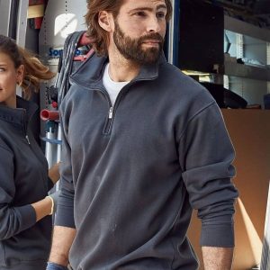 Felpa  mezza zip unisex Workwear Half Zip Sweat JN831