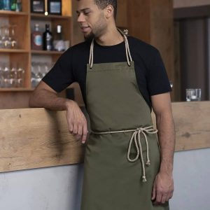 Grembiule con pettorina moderno e sostenibile KARLOWSKY KLS40 personalizzabile con ricami o stampe