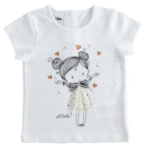 Maglia bambina con stampa bimba con gonna in tulle