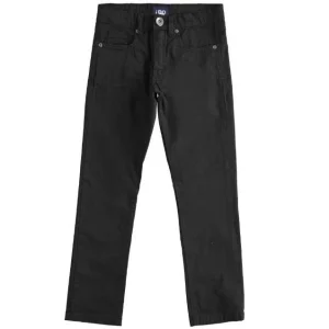 Pantalone primaverile bambino nero linea slim