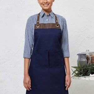 PR123    Espresso Bib Apron PREMIER personalizzabile con ricamo e stampa