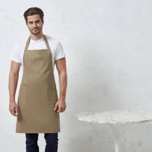 Grembiule PR132 Cotton Chino Bib Apron PREMIER personalizzabile con ricami e stampe