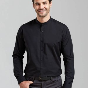Banded Collar ‘Grandad’ Long Sleeve Shirt