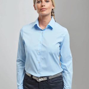 Camicia donna Ladies’’ Stretch FitCotton Poplin Long Sleev Shirtt PR344