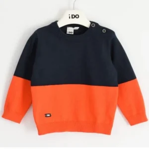 Pullover bambino bicolore