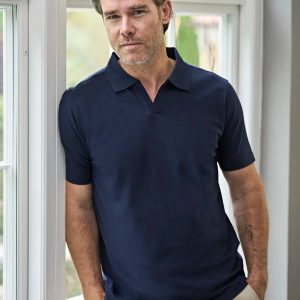 Luxury Stretch V-Neck Polo uomo  TJ1404