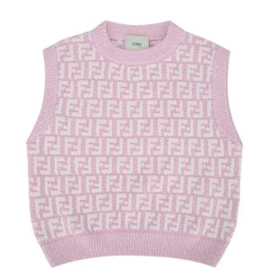Top per bambina Fendi Kids in maglia