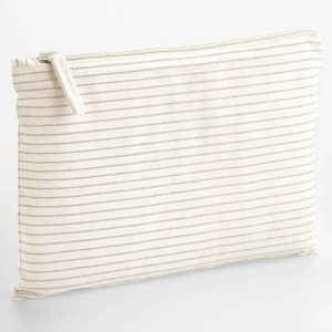 Striped Organic Cotton Accessory Pouch