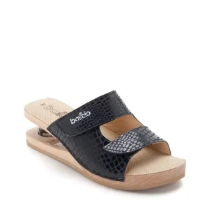 Zoccoli in legno con molla Baldo 22/03 Nero